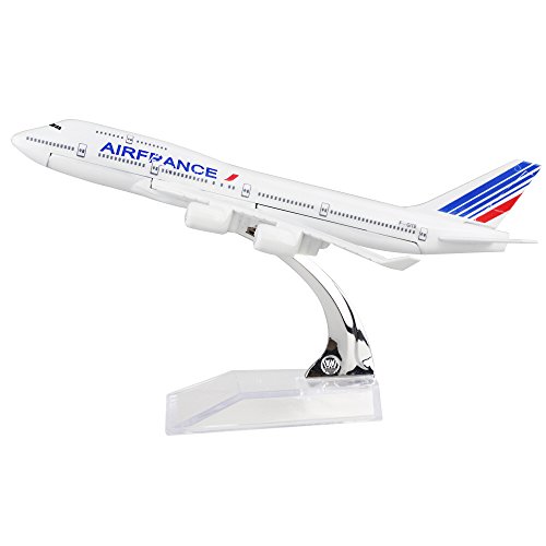 24-Hours Air France B747 Alloy Metal Souvenir White Model Airplane