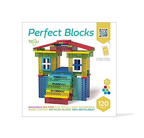 Tegu 120 Piece Perfect Blocks Building Set- Amazon Exclusive, Rainbow