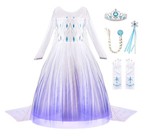Girls Pink Princess Costume Set – Tutu Dress With Tiara, Wand, Accessories, Halloween Party