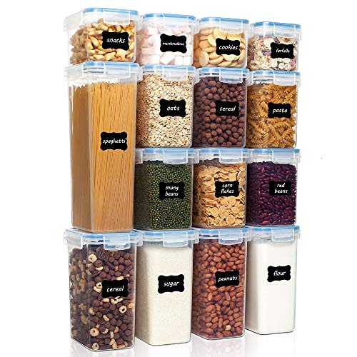 Vtopmart Airtight Food Storage Containers Set with Lids, 15pcs BPA Free  Plastic Dry Food Canisters for Kitchen Pantry