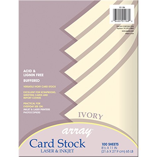 Pacon Card Stock, Classic Ivory, 8-1/2" x 11", 100 Sheets Per Pack, 2 Packs