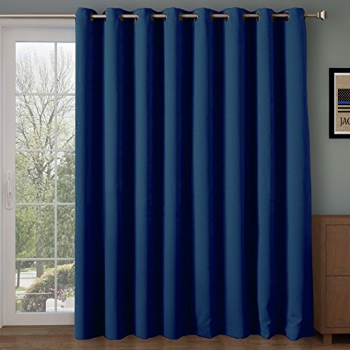 Rose Home Fashion RHF Wide Thermal Blackout Patio Door Curtain Panel, Sliding Door Curtains Antique Bronze Grommet Top 100W