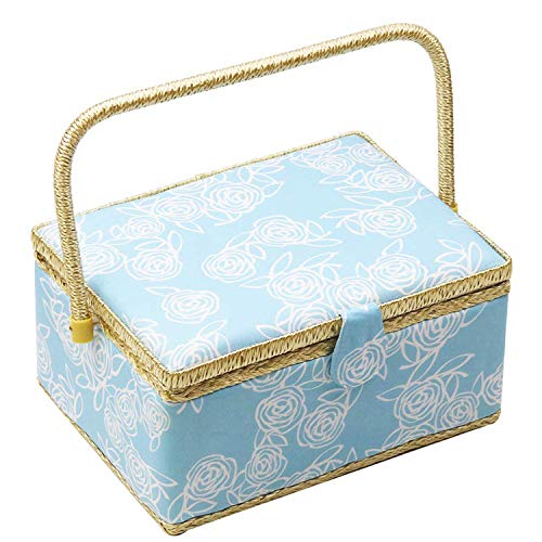 Large Sewing & Craft Basket | Sewing Organizer Box w/Drawer