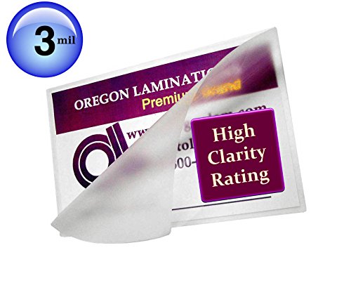 Oregon Lamination Premium Large Menu Size Hot Laminating Pouches 3 Mil (Pk of 200) 12 x 18 Clear Glossy