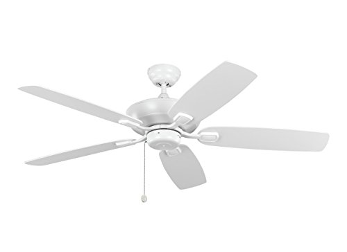 Monte Carlo 5COM52RZW Colony Max 52'' Outdoor Ceiling Fan with Pull Chain, 5 Blades, Rubberized White