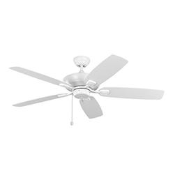 Monte Carlo 5COM52RZW Colony Max 52'' Outdoor Ceiling Fan with Pull Chain, 5 Blades, Rubberized White