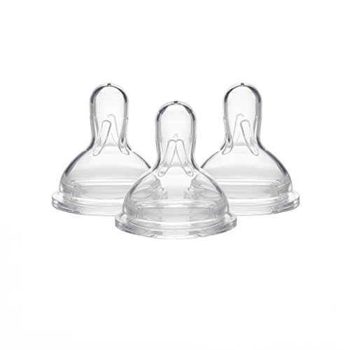 Medela Slow Flow Bottle Nipples with Wide Base, 3 Pack, Baby Newborns Age 0-4 Months, Compatible with All Medela Breast Milk