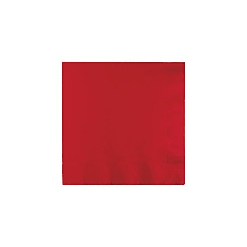 Creative Converting Touch of Color 2-Ply Paper Lunch Napkins, 50-Count, Classic Red