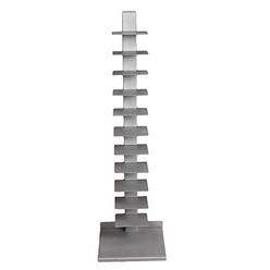 SEI Furniture Southern Enterprises Spine Book Tower - Metal Floor Shelves Silver