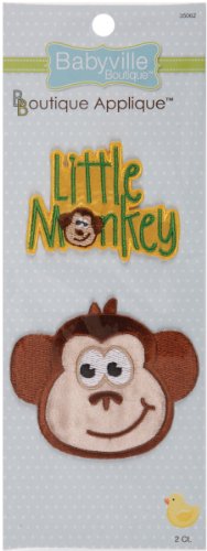 Babyville Boutique 35062 Appliques, Monkey & Little Monkey (2-Count)