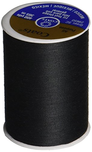 Coats & Clark Inc. Coats & Clark Dual Duty All-Purpose Thread, 400 Yards/1 Spool of Yarn, Black