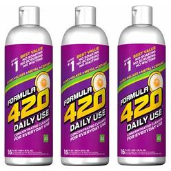 Formula 420 3 Pack - Formula 420 Daily Use Concentrated 16oz. Makes 32oz. Glass, Pyrex, Metal and Ceramic Cleaner