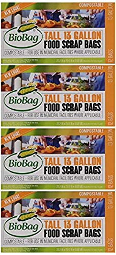 BioBag Compostable Tall 13 Gallon Food Waste Bags - 48ct