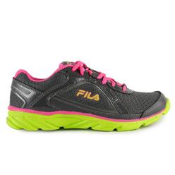 Fila Prompt Running Shoe - Grey/Green/Neon Pink (Womens) - 6