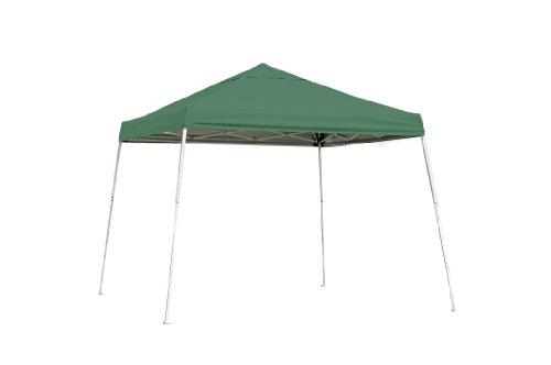 ShelterLogic Slant Leg Pop-Up Canopy with Roller Bag, 12 x 12 ft., 12' x 12', GREEN