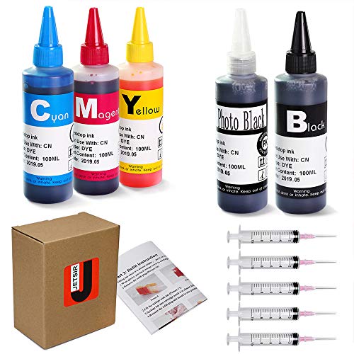 JetSir 5 Colors Compatible ink refill kit for Canon 250/251 225/226 125/126 270/271 1200 2200 1500 2500 PG210 CL211 PG245