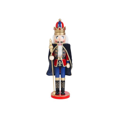 Jeco Christmas Nutcracker King with Cape, Multicolored, 18"