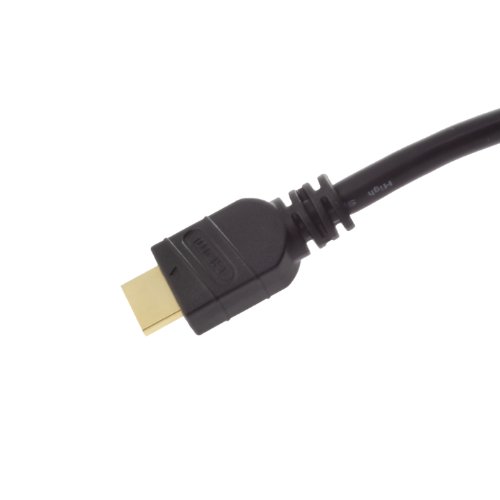 Tartan Cable Tartan 28 AWG High Speed HDMI Cable with Ethernet, Black, 1 Foot