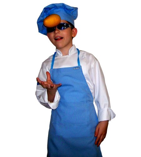 CHEFSKIN Original Kids Baby Blue Apron & Hat in Small