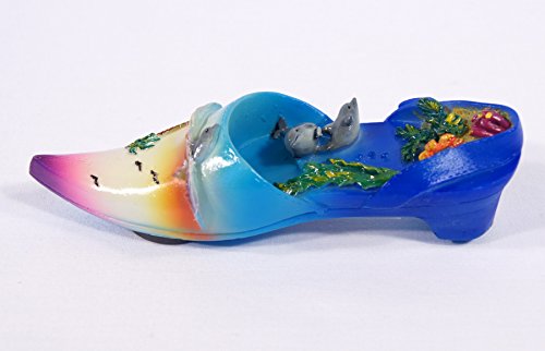 CCS Hand Painted Large 3d Refrigerator Magnet (Slipper Sandal Design) Dolphin