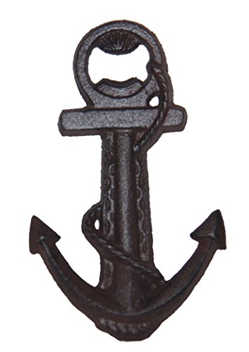 Genuine Texas Brand Ships Rustic Anchor Rope and Chain Nautical Themed Bottle Opener Vintage Looking Cast Iron