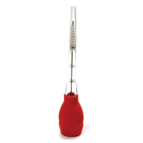 Norpro 5899 Silicone Stand Up Baster with Cleaning Brush, One Size, Red