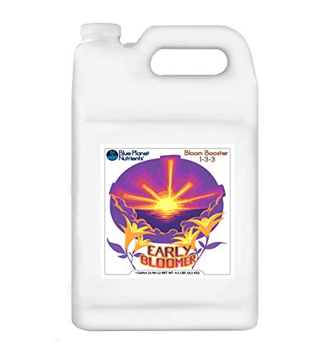 Blue Planet Nutrients Early Bloomer Bloom Booster Gallon (128 oz) | Increase Flower Buds & Blooms | Hydroponic Aeroponic Soil