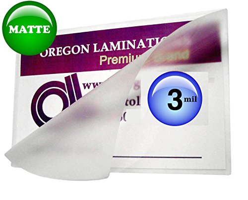 Oregon Lamination Premium Oregon Lamination Hot Laminating Pouches Letter (Pack of 200) 3 Mil 9 x 11-1/2-inch Matte/Matte