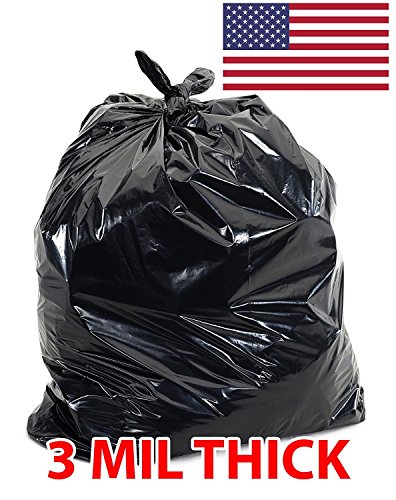 Ox Plastics LM0ZBNW 55 Gallon Trash Bags 3 MIL Contractor, Large