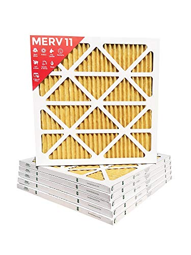 Filters Delivered 20x20x1 MERV 11 ( MPR 1000 ) Air Filters for AC and Furnace.  6 Pack.  (Actual Size: 19-1/2" x 19-1/2" x 7/8")