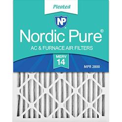 Nordic Pure 16x20x2 MERV 14 Pleated AC Furnace Air Filters, 3 Pack, 3 Pack