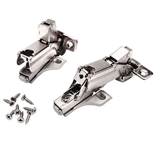 Cosmas 39002 Compact 170 Degrees Concealed Euro Style Screw-On Cabinet Hinge for Overlay Doors (Pair)