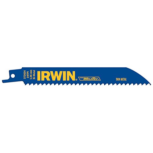 IRWIN Tools Metal Cutting Reciprocating Saw Blade, 6-Inch, 24 TPI (372624)