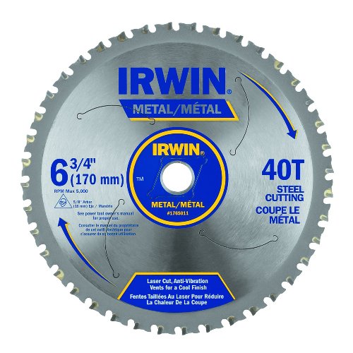 IRWIN Tools Metal-Cutting Circular Saw Blade, 6-3/4-inch, 40T (4935554)