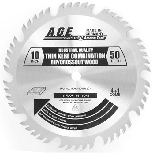 Amana Tool A.G.E. Series - Tkt Thin Combination 10" X 50T (MD10-504TB)