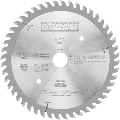 DEWALT Tracksaw Blade, Ultra Fine Finishing, 48-Tooth, 6-1/2-Inch (DW5258)