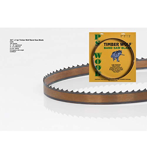 Timber Wolf Bandsaw Blade 3/4" x 142", 3 TPI