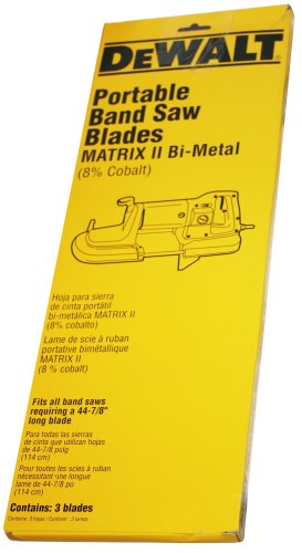 DEWALT Portable Band Saw Blade, 44-7/8-Inch, .025-Inch, 18 TPI, 3-Pack (DW3989)