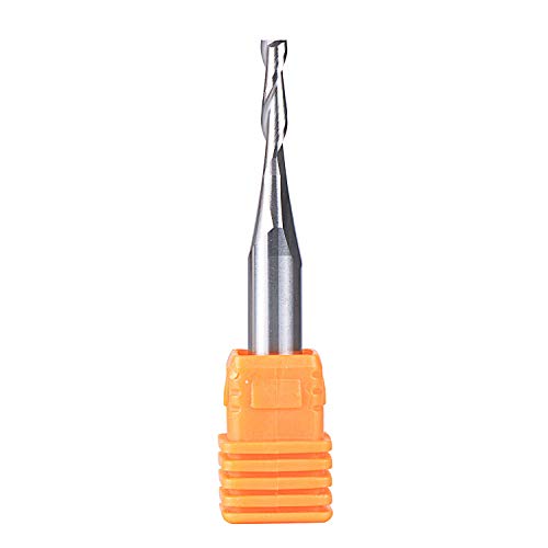 SpeTool Spiral Router Bits with Up Cut 1/8 inch Cutting Diameter, 1/4 inch Shank HRC55 Solid Carbide End Mill for Wood Cut,