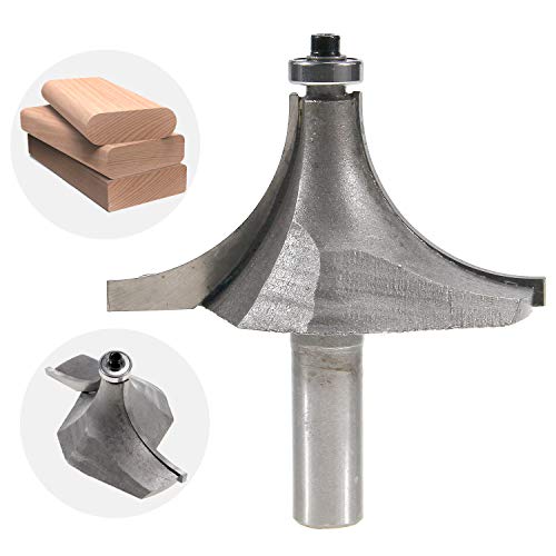 Mesee 4 Piece Round Router Bit Set, 1/4" Shank Industrial Quality Round Over Bead Edge Forming Router Bits Woodworking Router Tools - Radius 1/8" 5/32" 3/16" 1/4