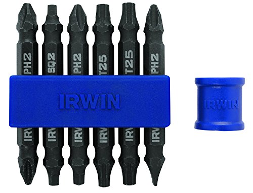 IRWIN Tools IMPACT Performance Series Double-Ended Screwdriver Power Bit, Assorted, 2 3/8-inch length, 7-Piece Set with