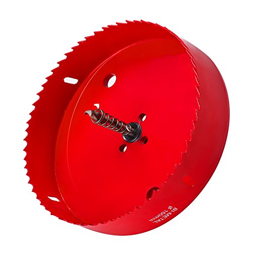 HYSHIER 6 Inch Hole Saw for Making Cornhole Boards - Heavy Duty Steel - Corn Hole Drilling Cutter & Hex Shank Drill Bit Adapter for