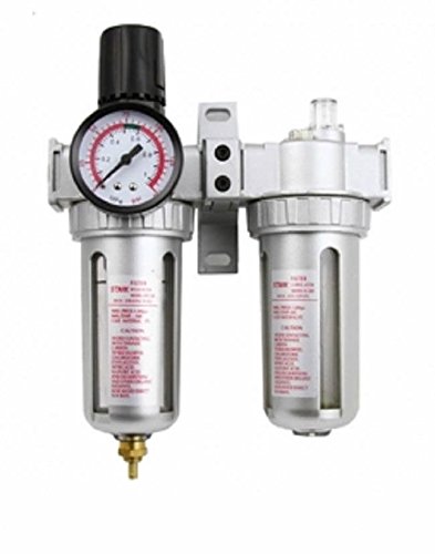 J&R Quality Tools 3/8" Air Regulator Control Unit Filter Lubrication Air Compressor Water Trap