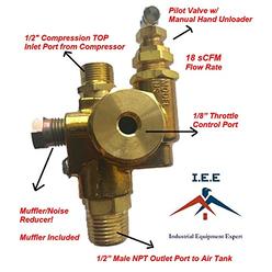 EI GAS Air Compressor Pilot check valve unloader valve combo 95-125 NSG7