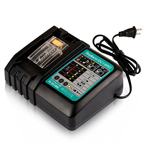 Batteriol DC18RC 18V Battery Charger with Power Indicator, Fit for 14.4V - 18V Lithium-ion LXT Battery BL1815 BL1830 BL1850B