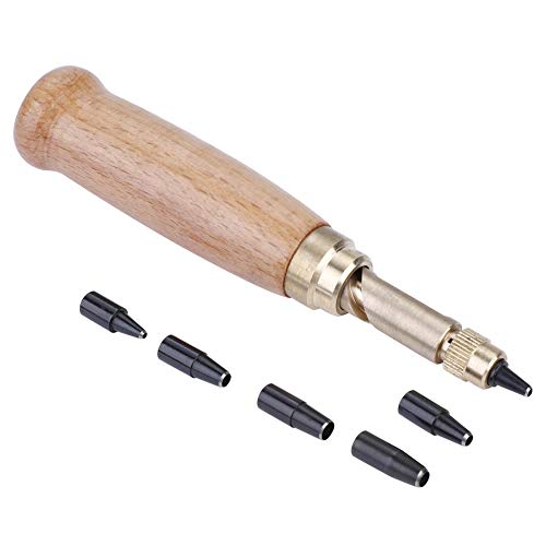 Hilitand Belt Hole Puncher, Leather Hole Punch Plier Kit Wooden Handle 1.5 mm- 4 mm