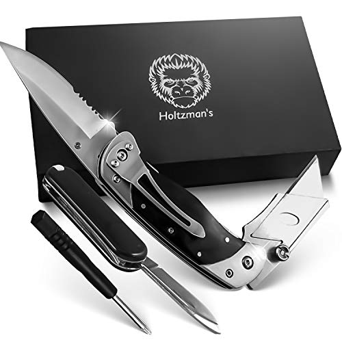 Holtzman's Gorilla Survival Premium Utility Knife, Folding Pocket Knife  Combo, Box Cutter, Heavy Duty Dual Blades