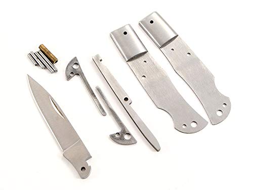 KnifeKits Bobcat Lockback - DIY Folding Knife and Combo Kit Series (Blade and Parts Kit only - No Handle Material)