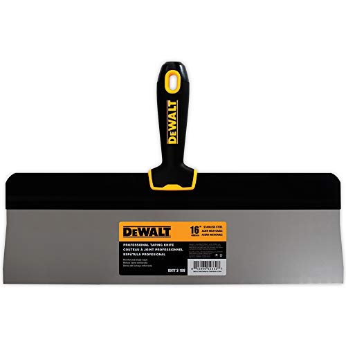 DEWALT 16" Big Back Taping Knife | Stainless Steel w/Soft Grip Handle | DXTT-2-198