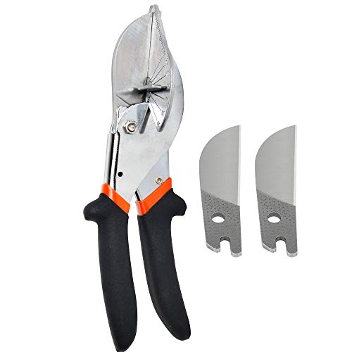 FLORA GUARD Miter Shears - 45 to 135 Degree Multifunctional Trunking Shears for Angular Cutting of Moulding and Trim, Hand